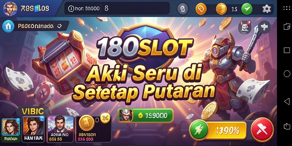 Tampilan gameplay menegangkan dalam 180SLOT.