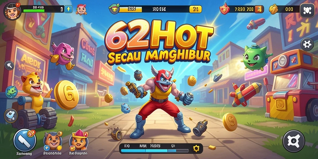 Screenshot utama 62HOT menampilkan gameplay yang dinamis dan penuh aksi.