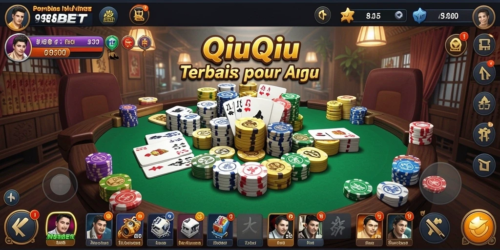 Tampilan menarik dari gameplay QiuQiu di 988BET.
