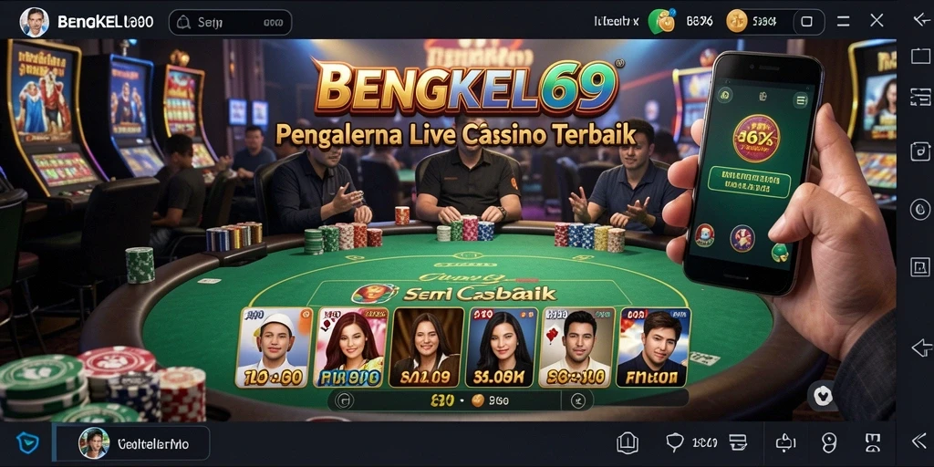 Tangkapan layar BENGKEL69 menampilkan dealer profesional dan gameplay yang seru.