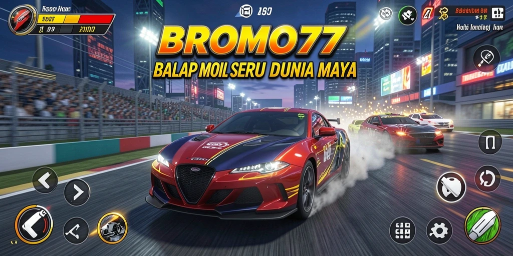 Gameplay balap yang seru dan menegangkan di BROMO77.
