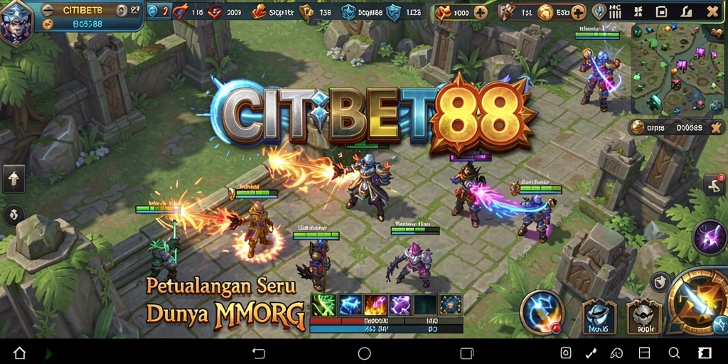 Screenshot menunjukkan aksi seru dalam pertempuran MMORPG.
