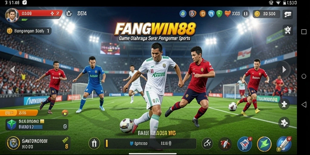 Tampilan seru dari gameplay olahraga di FANGWIN88.