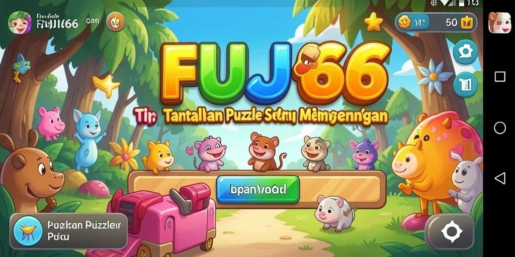 Tampilan gameplay seru FUJI66 dengan berbagai tingkat tantangan puzzle.