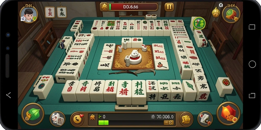 Tampilan menarik gameplay Mahjong di IDX66.