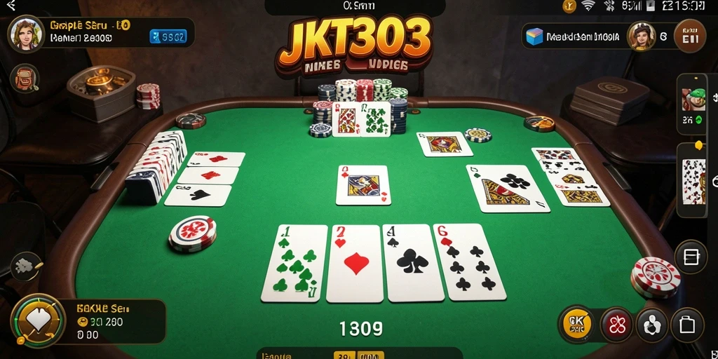 Tampilan gameplay Gaple yang seru dan mendebarkan.