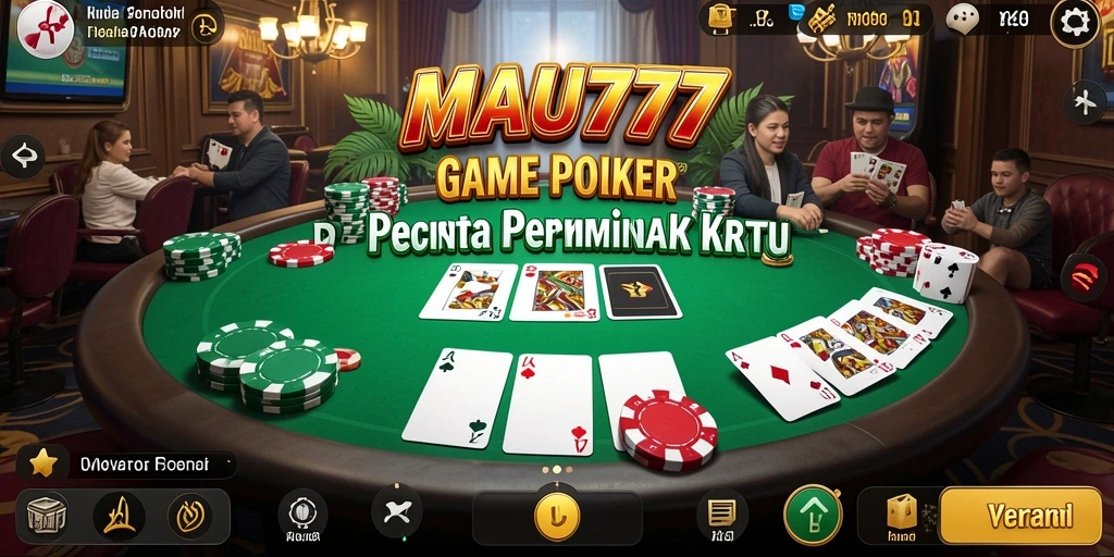 Tampilan menarik dengan gameplay poker yang seru di MAU777.