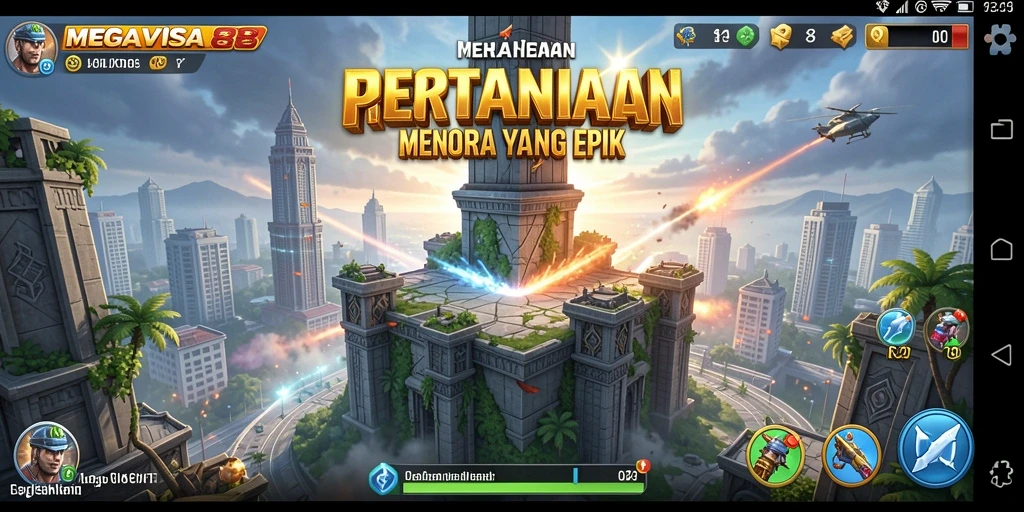 Gameplay seru Tower Defense MEGAVISA88 yang menantang.