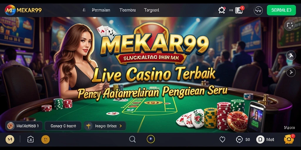 Tampilan gameplay MEKAR99 yang menarik dalam permainan Live Casino.