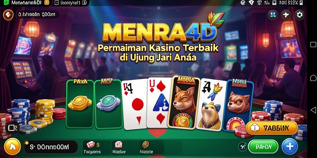 Tampilan screenshot <strong>MENARA4D</strong> menunjukkan permainan Kasino yang seru dan interaktif.