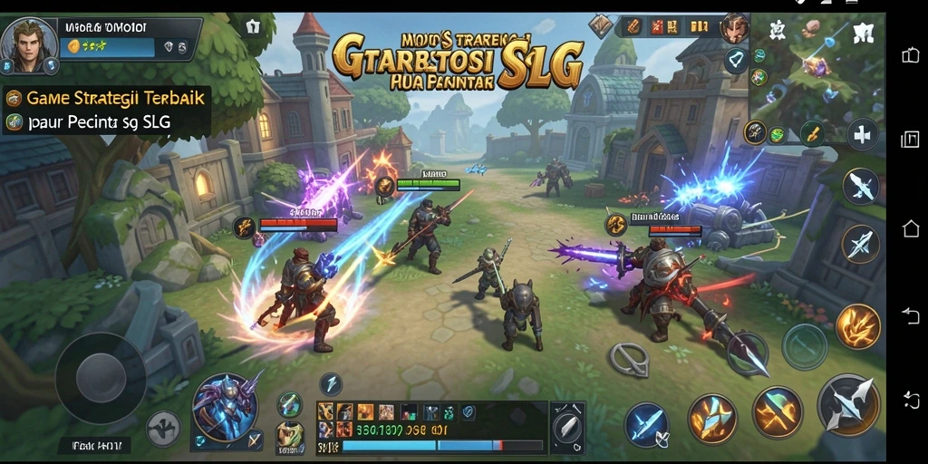 Tangkapan layar menunjukkan pertempuran strategis dalam game SLG MPOID.