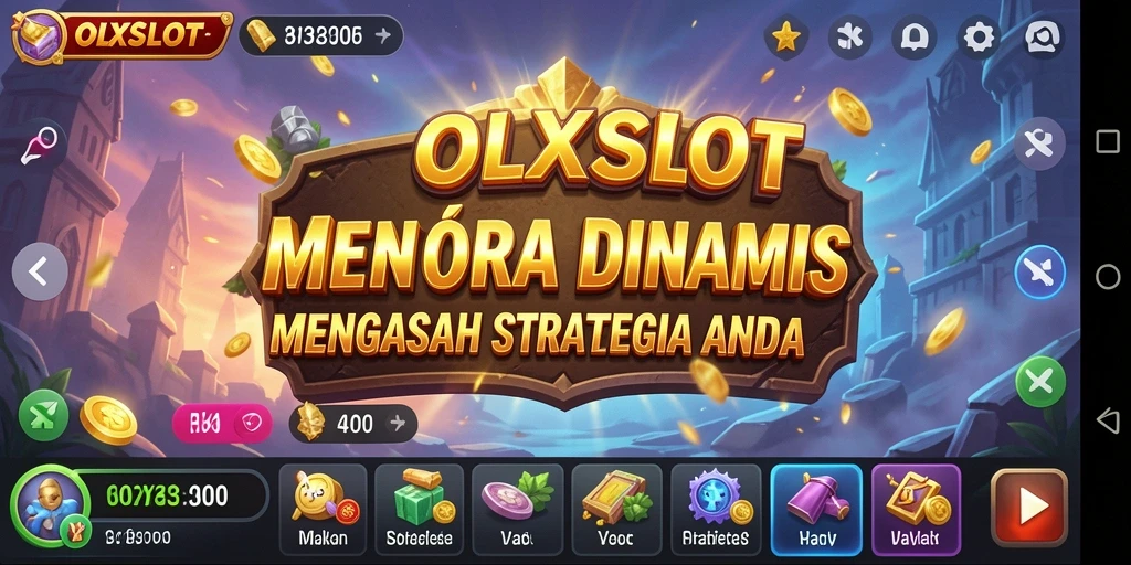 Screenshot OLXSLOT menampilkan aksi pertahanan menara yang seru.