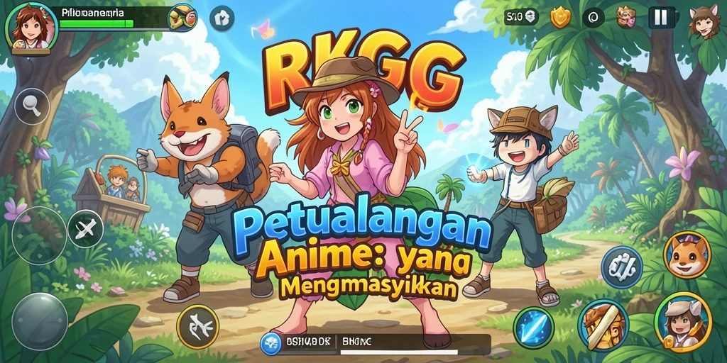 Screenshot gameplay menunjukkan pertarungan seru di dunia Anime.