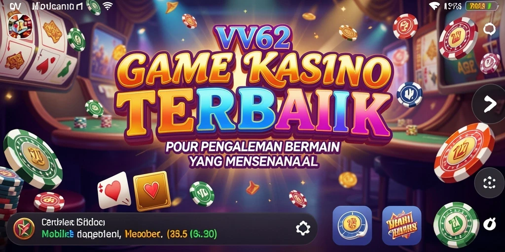 Screenshot gameplay VV62 yang mendebarkan, menampilkan suasana kasino yang nyata.